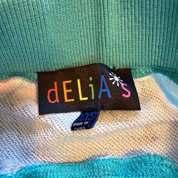 dELiA*s Teal Butterfly Skirt Ladies Size XXS - Picture 2 of 3